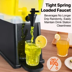 VEVOR Beverage Dispenser, 3 Gallon Drink Dispenser for Parties, Plastic Juice Dispenser with Stand Spigot Lid, Iced Tea Lemonade Juice Water Dispenser, for Restaurants, Hotels, Parties