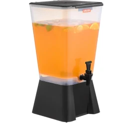 VEVOR Beverage Dispenser, 2.5 Gallon Drink Dispensers for Parties, Glass Juice Dispenser with Metal Stand, Stainless Steel Spigot, Iced Tea Lemonade Juice Water Dispensers for Parties