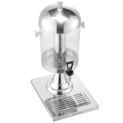 VEVOR Beverage Dispenser, 2.1 Gallon Drink Dispenser for Parties, Stainless Steel + Plastic Juice Dispensers with Spigot Ice Chamber Tray, Iced Tea Lemonade Juice Dispensers, for Restaurants, Hotels