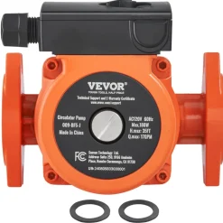 VEVOR 009-BF5-J Hot Water Recirculating Pump, 110V, 180W 10 GPM Hot Water Circulation Pump, 3/4