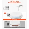 VEVOR Bidet Attachment for Toilet, 0.3" Ultra Thin Bidet Toilet Seat Attachment - Dual Retractable Nozzles, Adjustable Water Pressure, Non-Electric Cold Water Sprayer for Front Rear Water Wash, White