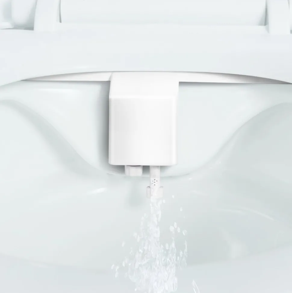 VEVOR Bidet Attachment for Toilet, Non-Electric Bidet Toilet Seat Attachment - Dual Retractable Nozzles, Adjustable Water Pressure, Easily Installed Cold Water Sprayer for Rear Feminine Wash, White