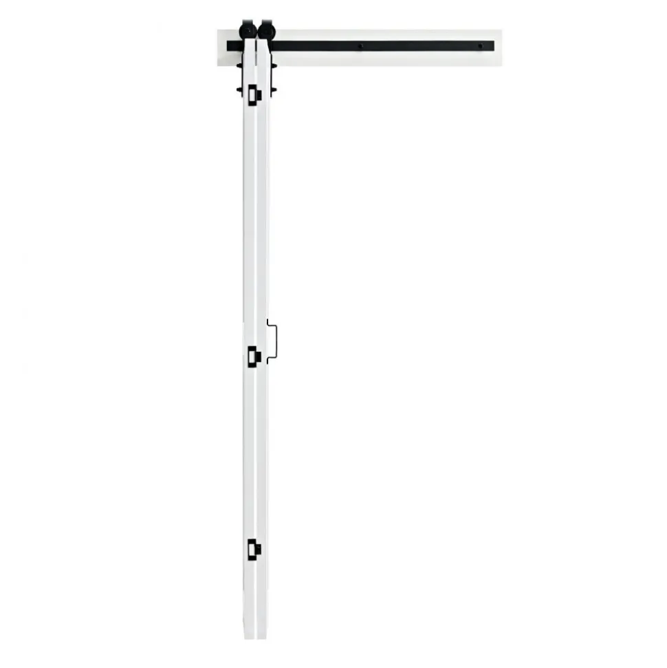 VEVOR Bifold Barn Door, 36" x 84", MDF Bi-Fold Sliding Closet Doors, Hardware Kit Included, H-Frame Space-Saving Design, Need to Assemble, for Bedroom, Living Room, Wardrobe and Room Divider, White