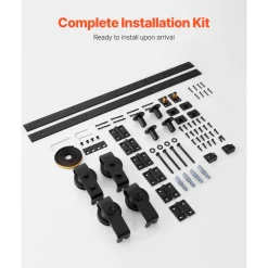 VEVOR Bi-Folding Sliding Barn Door Hardware Track Kit, 52