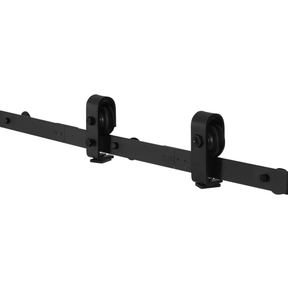 VEVOR Bi-Folding Sliding Barn Door Hardware Track Kit, 36" Top Mount Track Kit, Slide Smoothly & Quietly, Heavy Duty, Easy to Install, Suitable for Two 16" Closet Pantry Laundry Doors (Not Included)