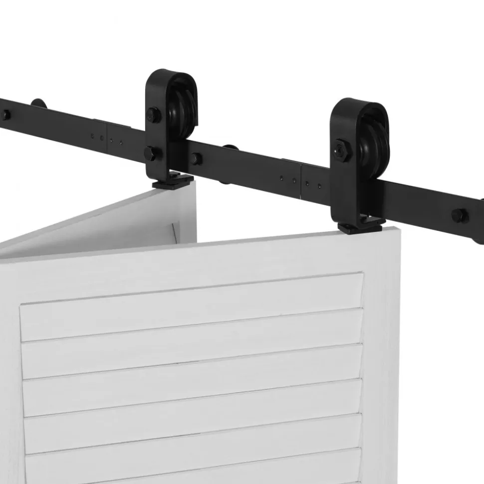 VEVOR Bi-Folding Sliding Barn Door Hardware Track Kit, 36" Top Mount Track Kit, Slide Smoothly & Quietly, Heavy Duty, Easy to Install, Suitable for Two 16" Closet Pantry Laundry Doors (Not Included)