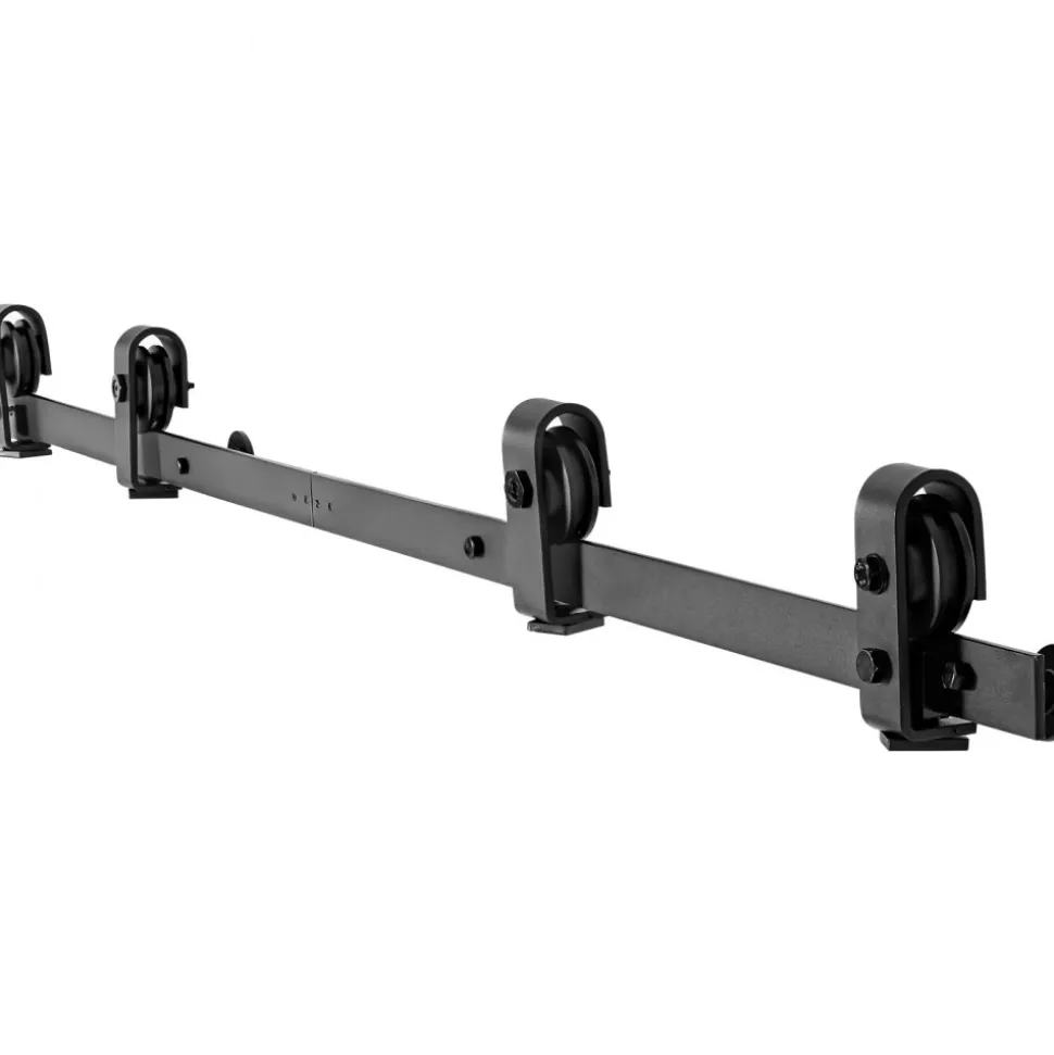 VEVOR Bi-Folding Sliding Barn Door Hardware Track Kit, 52" Top Mount Track Kit, Slide Smoothly & Quietly, Heavy Duty, Easy to Install, Suitable for Two 24" Closet Pantry Laundry Doors (Not Included)