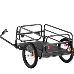 VEVOR Bike Cargo Trailer, 160 lbs Load Capacity, Heavy-Duty Bicycle Wagon Cart, Foldable Compact Storage & Quick Release with Universal Hitch, 16