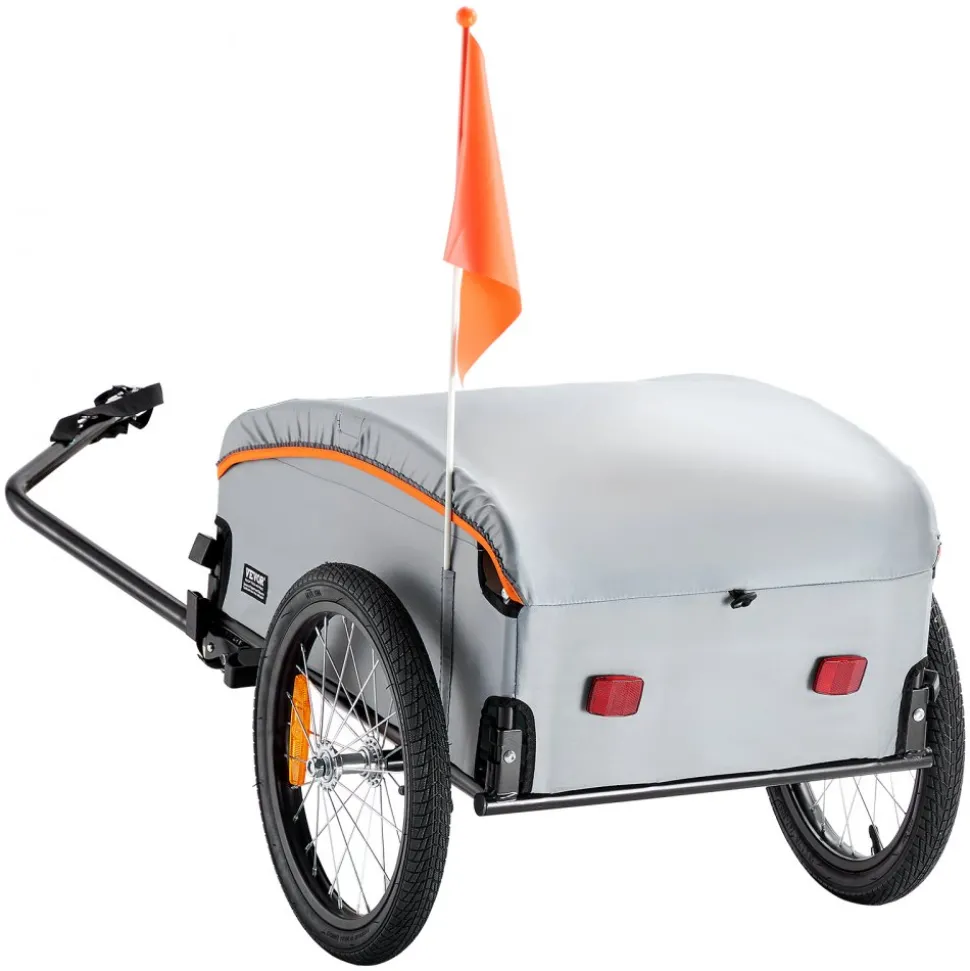 VEVOR Bike Cargo Trailer, 88/100/160 lbs Load Capacity, Heavy-Duty Bicycle Wagon Cart, Foldable Compact Storage with Universal Hitch