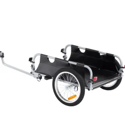 VEVOR Bike Cargo Trailer, 100 lbs Load Capacity, Heavy-Duty Bicycle Wagon Cart, Foldable Compact Storage & Quick Release with Universal Hitch, 16