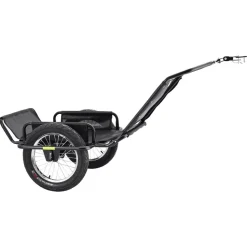 VEVOR Bike Cargo Trailer 320 lbs Load Heavy-Duty Bicycle Game Cart Foldable, All-Purpose Utility Trailer with 16-Inch Wheels for Any Terrain, Off-Road, Carbon Steel Frame, Fits 22-28 in Bike Wheels