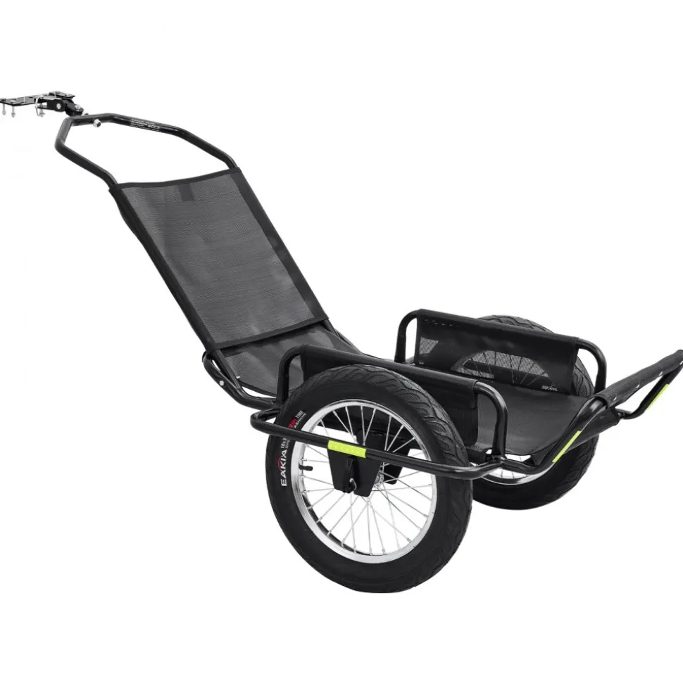 VEVOR Bike Cargo Trailer 320 lbs Load Heavy-Duty Bicycle Game Cart Foldable, All-Purpose Utility Trailer with 16-Inch Wheels for Any Terrain, Off-Road, Carbon Steel Frame, Fits 22-28 in Bike Wheels