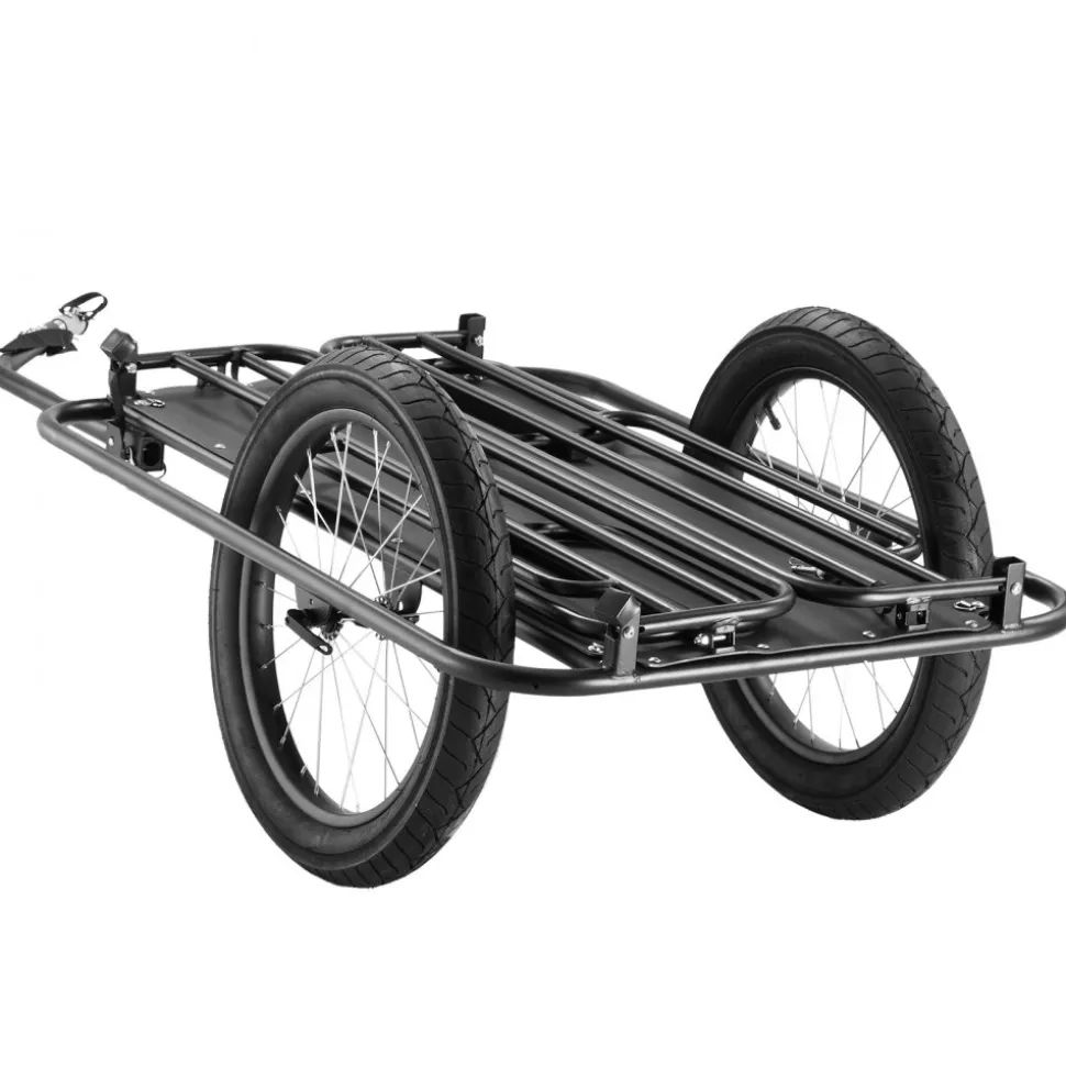VEVOR Bike Cargo Trailer, 275 lbs Load Capacity, Heavy-Duty Bicycle Wagon Cart, Foldable Compact Storage & Quick Release with Universal Hitch, 20" Wheels, Fits Most Bike Wheels, Carbon Steel Frame