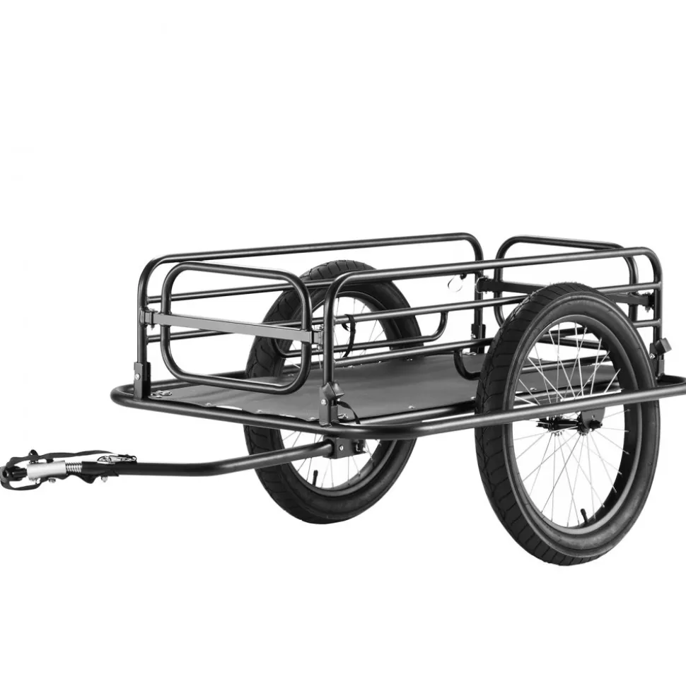 VEVOR Bike Cargo Trailer, 275 lbs Load Capacity, Heavy-Duty Bicycle Wagon Cart, Foldable Compact Storage & Quick Release with Universal Hitch, 20" Wheels, Fits Most Bike Wheels, Carbon Steel Frame