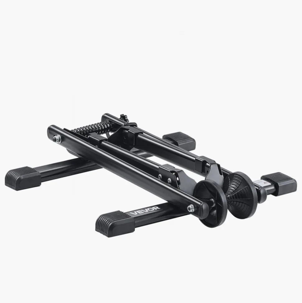 VEVOR Bike Rack, Fits 20 to 29 Inch Mountain & Road Bikes, Alloy Steel Rust-Resistant Bike Floor Stand Rack, Foldable Bicycle Stand for Entryway, Garage, Home Bikes Parking & Storage, 1 Pack, Black