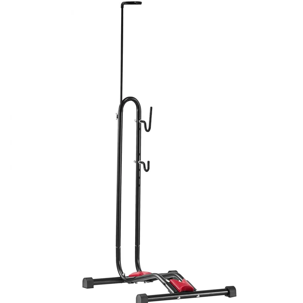 VEVOR Bike Rack, Upright Bike Stand Floor for 16 to 27.5 Inch Mountain & Road Bikes, Vertical & Horizontal Bicycle Stand for Secure Parking and Storage in Garage, Truck Bed, Indoor, Outdoor, Black