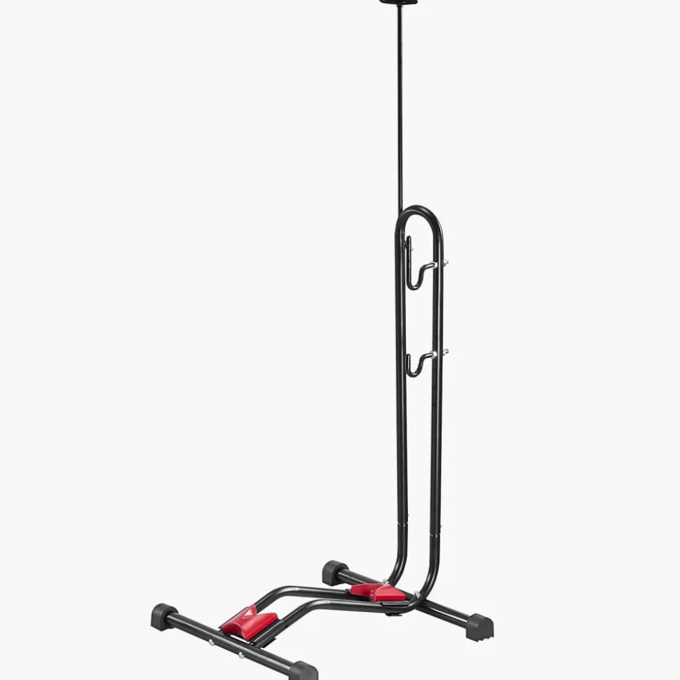 VEVOR Bike Rack, Upright Bike Stand Floor for 16 to 27.5 Inch Mountain & Road Bikes, Vertical & Horizontal Bicycle Stand for Secure Parking and Storage in Garage, Truck Bed, Indoor, Outdoor, Black