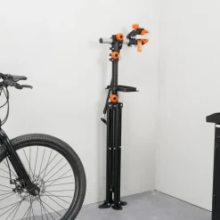 VEVOR Bike Repair Stand, 80 lbs Heavy-duty Steel Bicycle Repair Stand, Adjustable Height Bike Maintenance Workstand with Magnetic Tool Tray Telescopic Arm, Foldable Bike Work Stand for Home, Shops