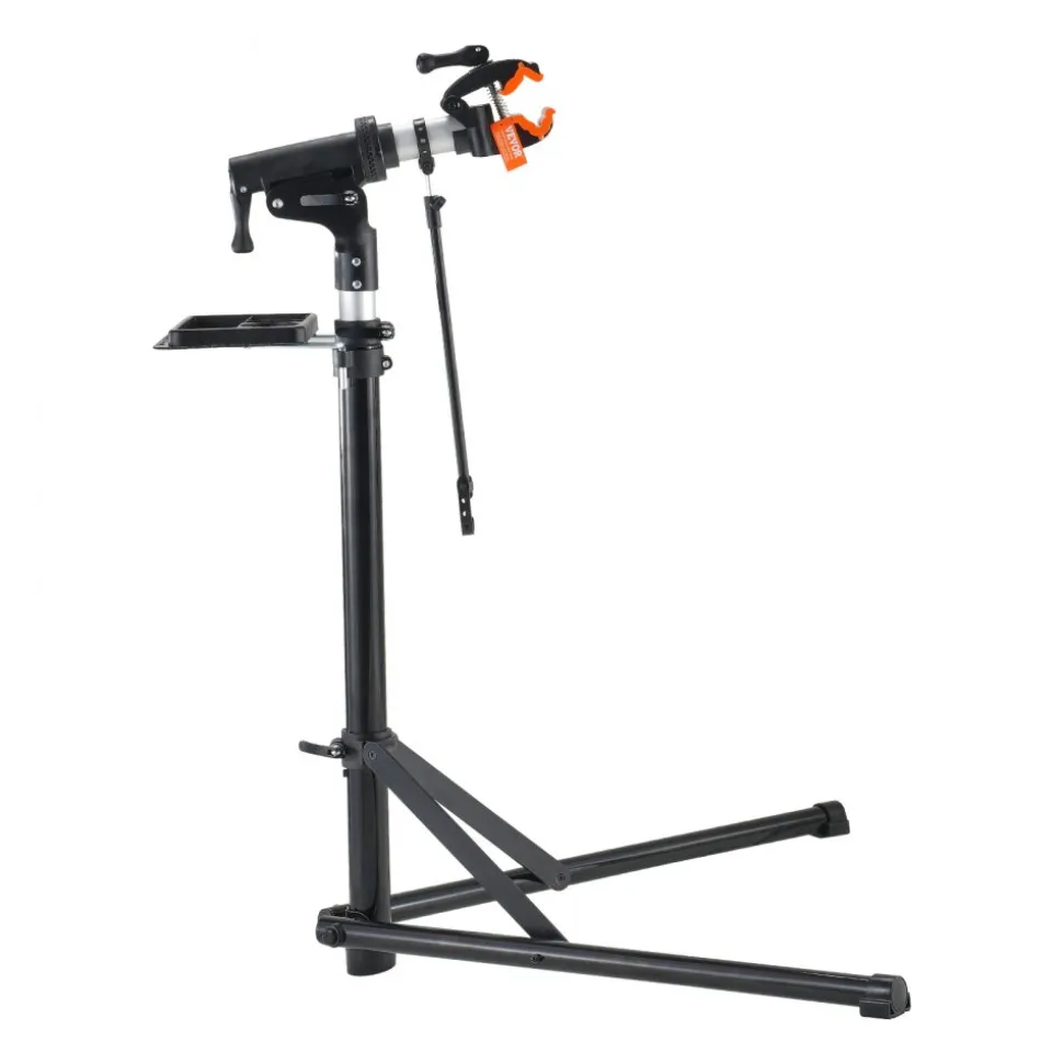 VEVOR Bike Repair Stand, 66 lbs Heavy-duty Aluminum Bicycle Repair Stand, Adjustable Height Bike Maintenance Workstand with Magnetic Tool Tray Telescopic Arm, Foldable Bike Work Stand for Home, Shops