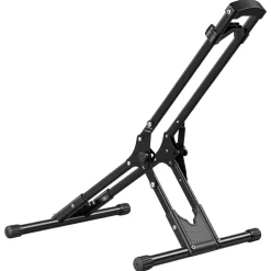 VEVOR Bike Stand, Foldable Freestanding Bike Storage Rack, Carbon Steel Garage Bicycle Floor Stand, Fits 20-29 in Wheel Diameters, Drill-Free Installation, Ideal for Garage, Apartment, Home, Black