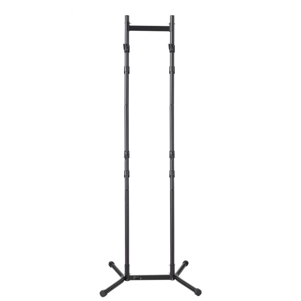 VEVOR Bike Stand for 4 Bikes, Freestanding Vertical Bike Storage Rack, with Height-Adjustable Hooks, Heavy-Duty Carbon Steel Garage Bicycle Floor Stand, Ideal for Garage, Apartment, Home, Black