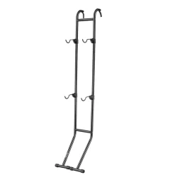 VEVOR Bike Stand for 2 Bikes, Freestanding Vertical Bike Storage Rack, with Height-Adjustable Hooks, Heavy-Duty Carbon Steel Standing Bicycle Floor Stand, Ideal for Garage, Apartment, Home, Black