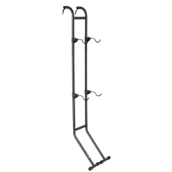 VEVOR Bike Stand for 2 Bikes, Freestanding Vertical Bike Storage Rack, with Height-Adjustable Hooks, Heavy-Duty Carbon Steel Standing Bicycle Floor Stand, Ideal for Garage, Apartment, Home, Black