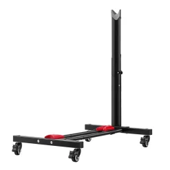 VEVOR Bike Stand, Freestanding Vertical & Horizontal Bike Storage Rack, with Lockable Casters, Height Adjustable Carbon Steel Upright Garage Bicycle Floor Stand, for 20-29 in Wheel Diameters, Black