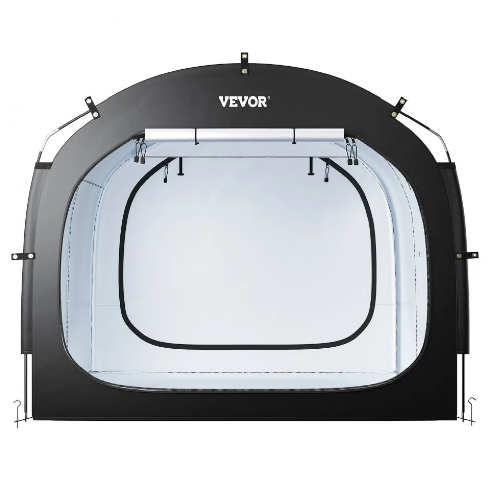 VEVOR Bike Storage Tent, 5 Bikes, Outdoor Spacious Bike Storage Tent with Ventilated Window, Waterproof Easy-to-Install Bike Tent with High Strength Fiberglass & Dual Zippers, Fit for Bicycle
