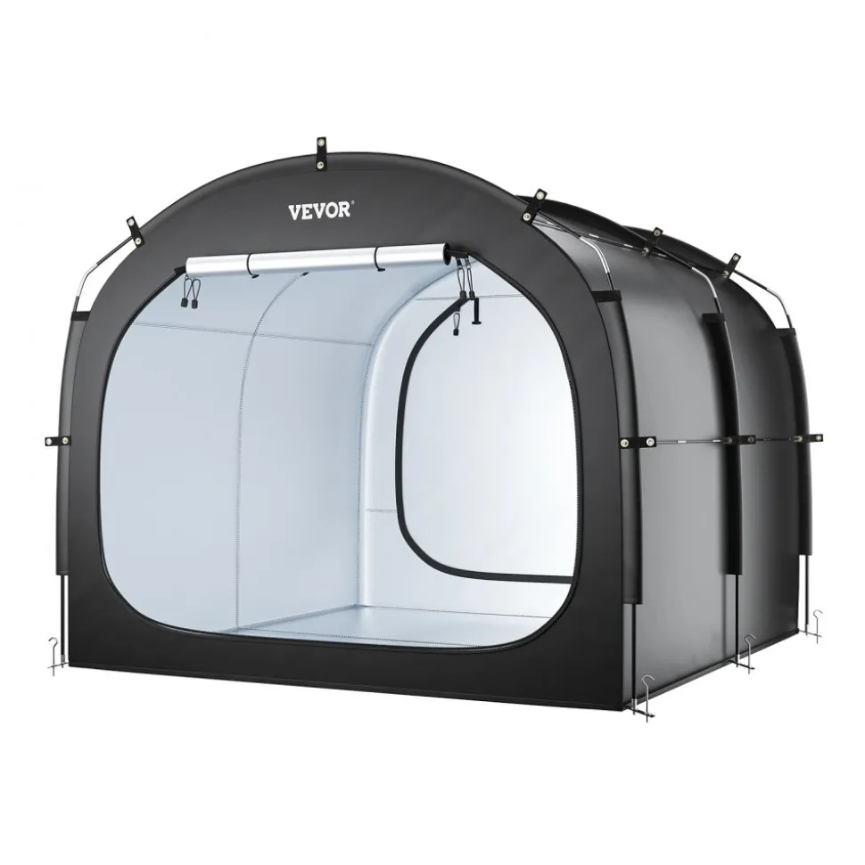 VEVOR Bike Storage Tent, 5 Bikes, Outdoor Spacious Bike Storage Tent with Ventilated Window, Waterproof Easy-to-Install Bike Tent with High Strength Fiberglass & Dual Zippers, Fit for Bicycle