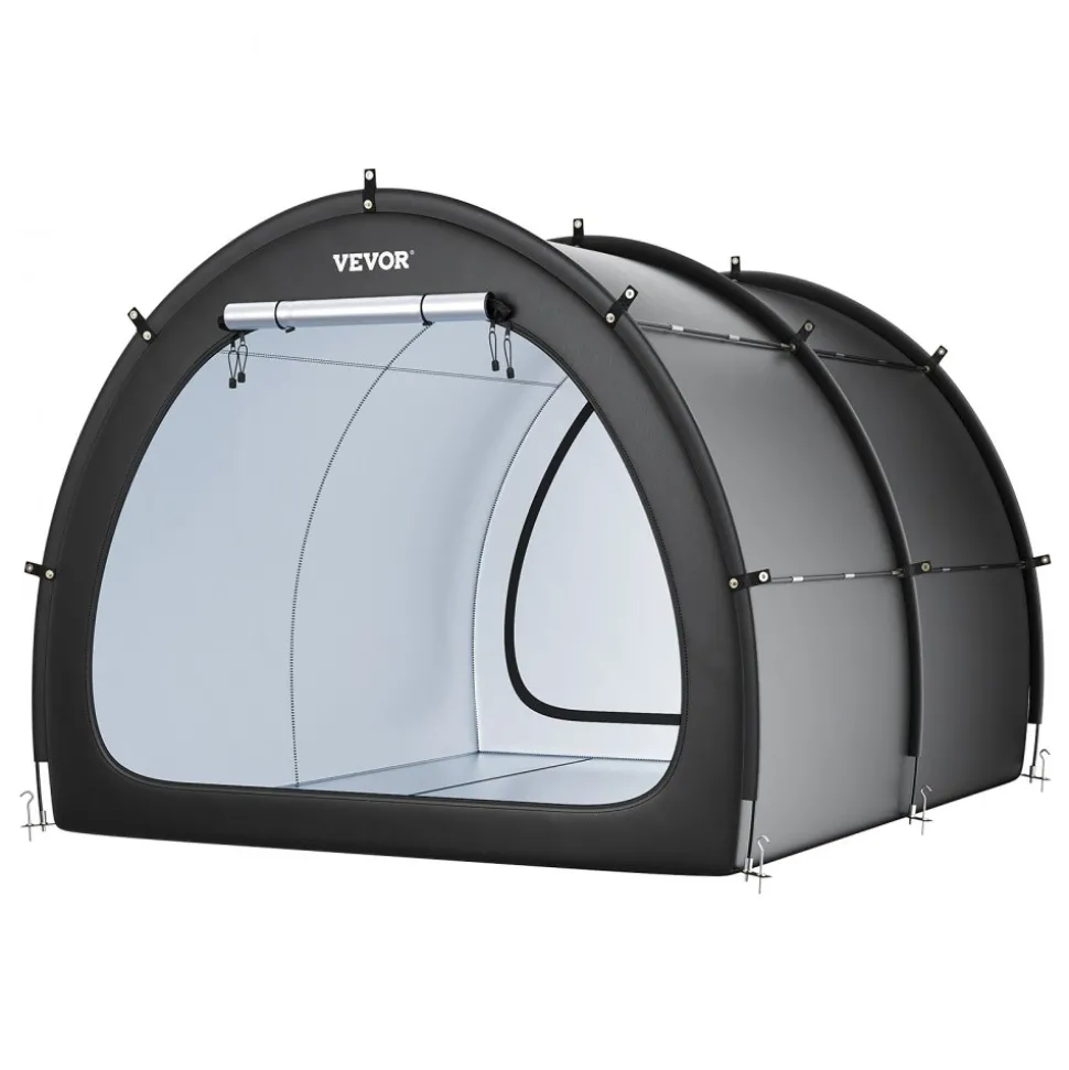 VEVOR Bike Storage Tent, 5+ Bikes, Outdoor Spacious Bike Storage Tent with Ventilated Window, Waterproof Fan-Shaped Bike Tent with High Strength Fiberglass & Dual Zippers, Fit for Bicycle