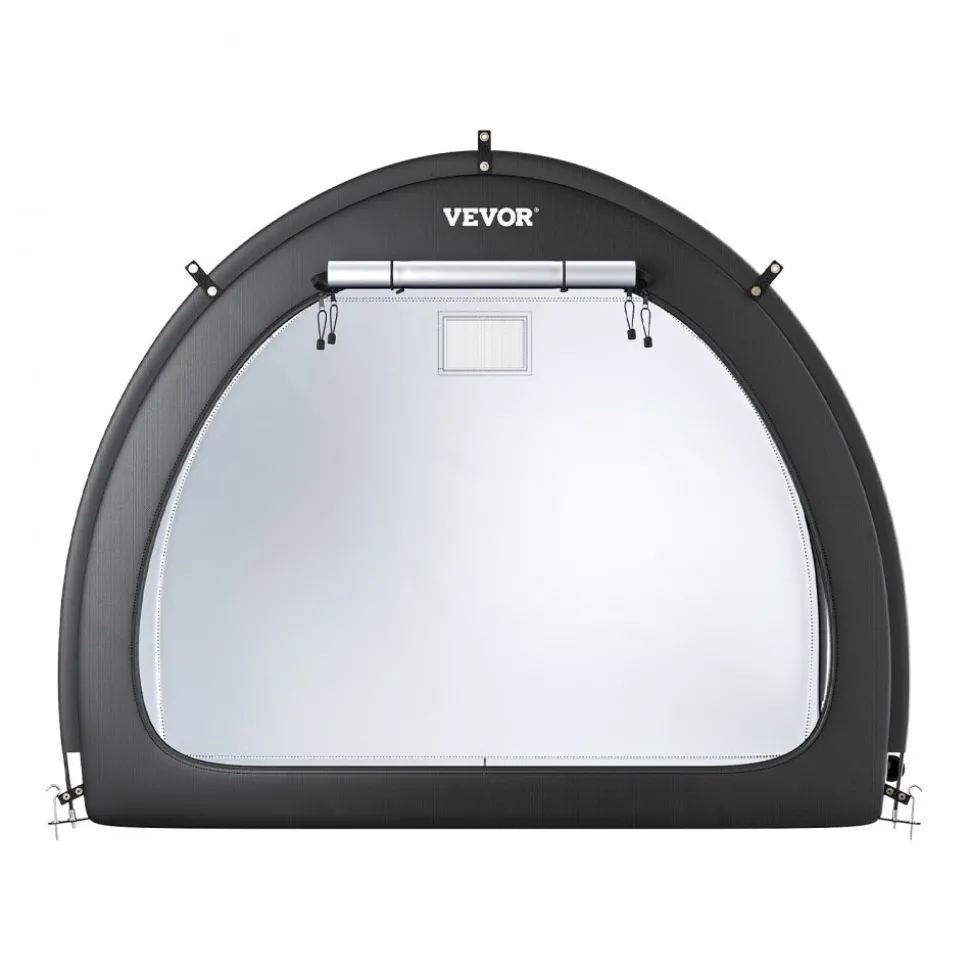 VEVOR Bike Storage Tent, 1 to 2 Bikes, Outdoor Spacious Bike Storage Tent with Ventilated Window, Waterproof Fan-Shaped Bike Tent with High Strength Fiberglass & Dual Zippers, Fit for Bicycle