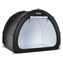 VEVOR Bike Storage Tent, 3 to 4 Bikes, Outdoor Spacious Bike Storage Tent with Ventilated Window, Waterproof Easy-to-Install Bike Tent with High Strength Fiberglass & Dual Zippers, Fit for Bicycle
