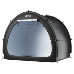 VEVOR Bike Storage Tent, 3 to 4 Bikes, Outdoor Spacious Bike Storage Tent with Ventilated Window, Waterproof Easy-to-Install Bike Tent with High Strength Fiberglass & Dual Zippers, Fit for Bicycle
