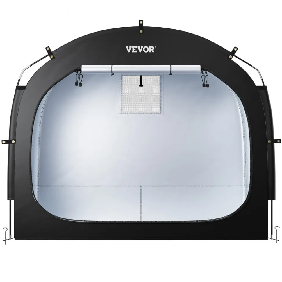 VEVOR Bike Storage Tent, 4 to 5 Bikes, Outdoor Spacious Bike Storage Tent with Ventilated Window, Waterproof Easy-to-Install Bike Tent with High Strength Fiberglass & Dual Zippers, Fit for Bicycle