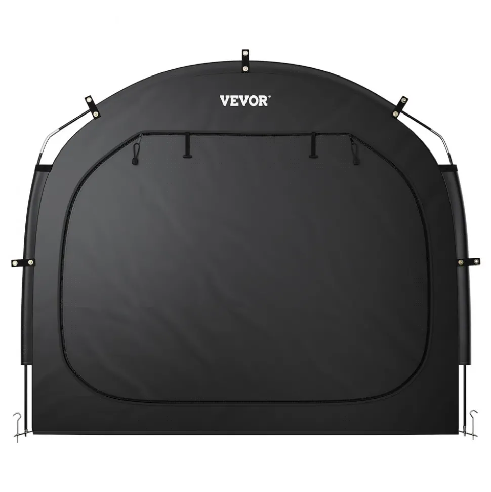 VEVOR Bike Storage Tent, 4 to 5 Bikes, Outdoor Spacious Bike Storage Tent with Ventilated Window, Waterproof Easy-to-Install Bike Tent with High Strength Fiberglass & Dual Zippers, Fit for Bicycle