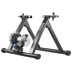 VEVOR Bike Trainer, 26-29 Inch & 700C Wheels, Foldable Fluid Bicycle Stationary Trainer Stand for Indoor Exercise Riding with Quick Release Skewer & Front Wheel Riser Block, Fits Road Bikes, Black