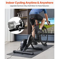 VEVOR Bike Trainer, 1-13 Level, 26-29 in & 700C Wheels, Smart Bicycle Stationary Stand for Indoor Exercise Riding with Front Wheel Riser Block, Fits Road and Mountain Bikes, Compatible with Zwift App