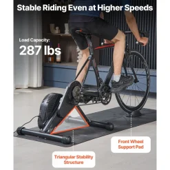 VEVOR Bike Trainer, 1-13 Level, 26-29 in & 700C Wheels, Smart Bicycle Stationary Stand for Indoor Exercise Riding with Front Wheel Riser Block, Fits Road and Mountain Bikes, Compatible with Zwift App