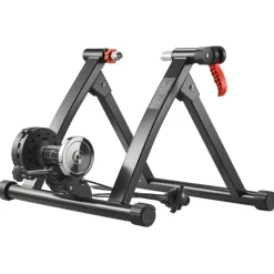 VEVOR Bike Trainer, 6 Level Resistance, 26-29 in & 700C Wheels, Foldable Magnetic Bicycle Stationary Stand for Indoor Exercise Riding with Quick Release Skewer & Front Wheel Riser Block for Road Bikes