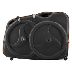VEVOR Bike Travel Case, Bicycle Travel Bag with EVA Hard Shell, Quick-Release Buckle, Dual Zipper, TSA Lock and Wheels, Black Bicycle Case for Airplane, Easy Transportation Bag for 700C Road Bike