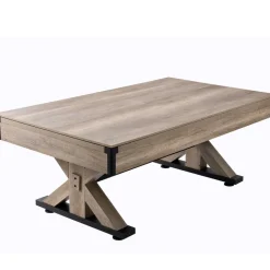 VEVOR Billiards Table Combo Set, 7ft 3-in-1 Multi Game Table with Dining, Pool, and Tennis Table, Includes Full Set of Accessories, Wood Color with Grey Cloth, Perfect for Family Game Room Kids Adults