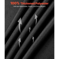 VEVOR Black Round Tablecloths 6 Pack, 120 Inches in Diameter, Stain- & Wrinkle- Resistant, Machine Washable Table Clothes, Polyester Fabric Table Covers for Wedding, Party, Banquet, Formal Events