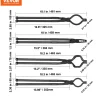 VEVOR Blacksmith Tongs, 18” 4 PCS, V-Bit Bolt Tongs, Wolf Jaw Tongs, Z V-Bit Tongs and Gripping Tongs, Carbon Steel Forge Tongs with A3 Steel Rivets, for Beginner and Seasoned Blacksmiths, Bladesmiths