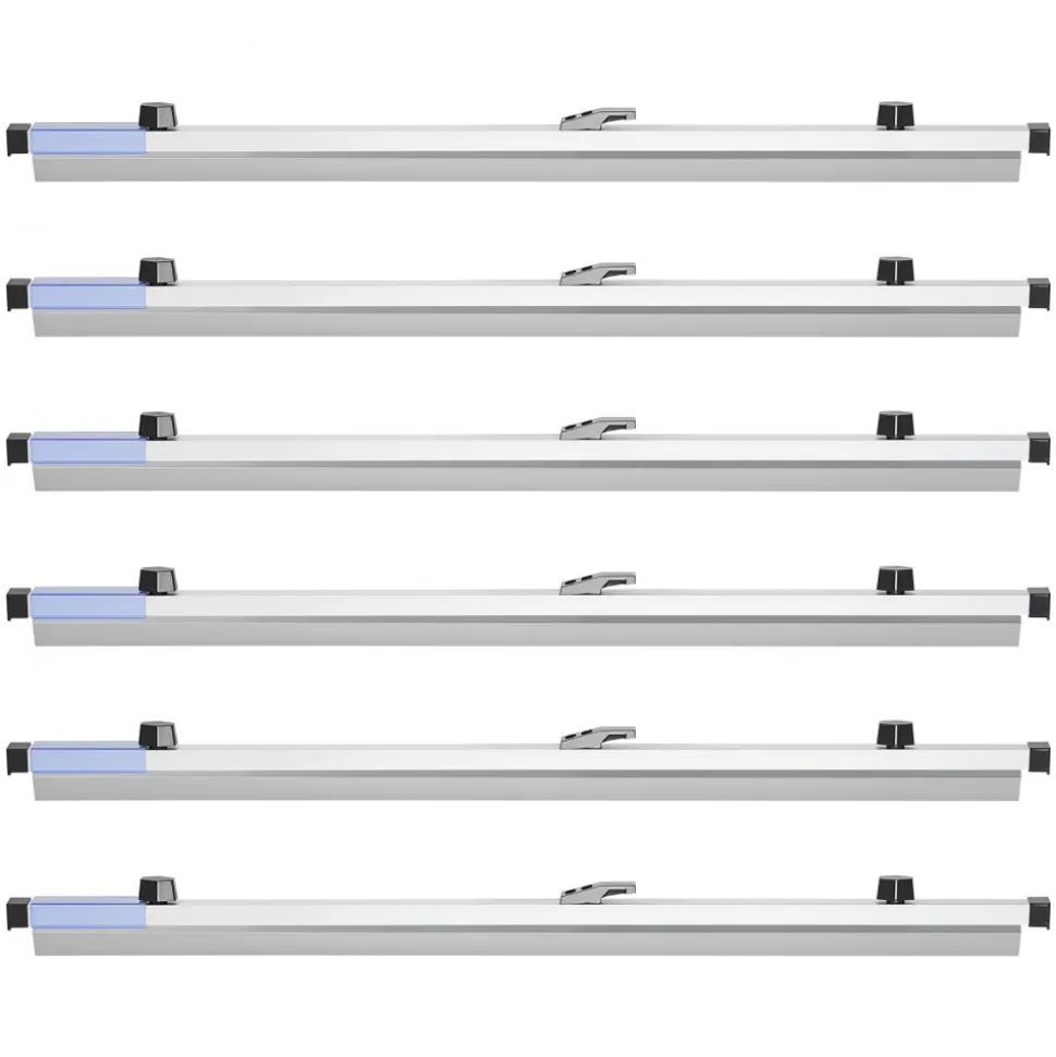 VEVOR Blueprint Clamps, 30 Inches, Blueprint Hanging Clips Binding Strips, Aluminum Construction, Large Document Storage, for Blue Print, Maps, Construction Paper Poster Plans Drawings Arts, Pack of 6