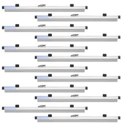VEVOR Blueprint Clamps, 24 Inches, Blueprint Hanging Clips Binding Strips, Aluminum Construction, Document Storage, for Blue Print, Maps, Construction Paper Posters Plans Drawings Arts, Pack of 12