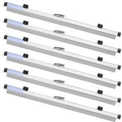 VEVOR Blueprint Clamps, 24 Inches, Blueprint Hanging Clips Binding Strips, Aluminum Construction, Document Storage, for Blue Print, Maps, Construction Paper Posters Plans Drawings Arts, Pack of 6