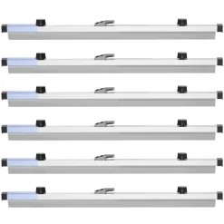 VEVOR Blueprint Clamps, 24 Inches, Blueprint Hanging Clips Binding Strips, Aluminum Construction, Document Storage, for Blue Print, Maps, Construction Paper Posters Plans Drawings Arts, Pack of 6