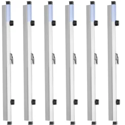 VEVOR Blueprint Clamps, 24 Inches, Blueprint Hanging Clips Binding Strips, Aluminum Construction, Document Storage, for Blue Print, Maps, Construction Paper Posters Plans Drawings Arts, Pack of 6
