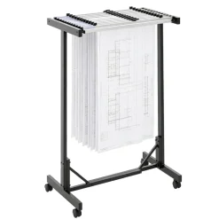 VEVOR Blueprint Storage Rack, Steel, Mobile Adjustable Blueprint Holder with 12 Pack of 30 Inch Aluminum Clamps, Wheels, Display Rack Storage Organizer Stand, for File Display Plan Poster Office Home